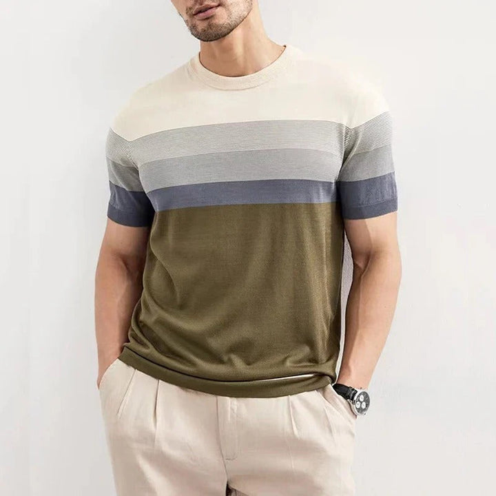 Men's Lightweight Striped T-Shirt | Effortless Everyday Comfort Fit 0