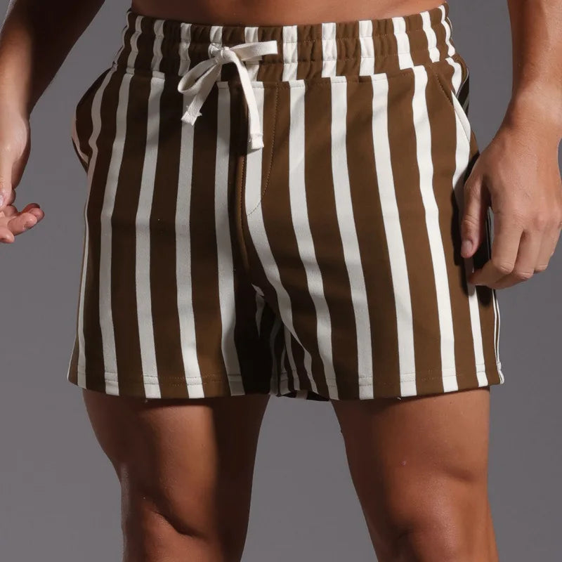 Men's Lightweight Wide Stripe Casual Shorts | Trend-Forward Summer Essential 1