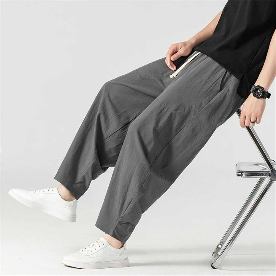 Men's Linen Baggy Pants | Lightweight Breathable Summer Comfort