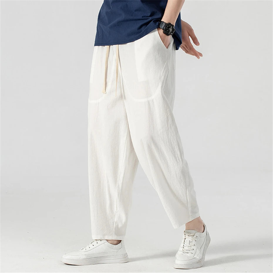 Men's Linen Baggy Pants | Lightweight Breathable Summer Comfort