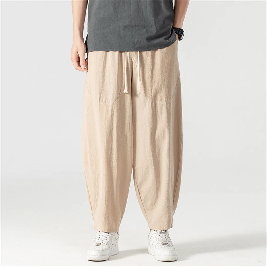 Men's Linen Baggy Pants | Lightweight Breathable Summer Comfort