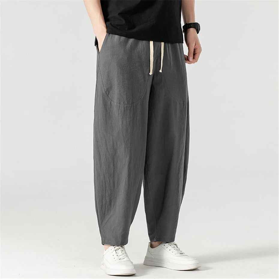 Men's Linen Baggy Pants | Lightweight Breathable Summer Comfort
