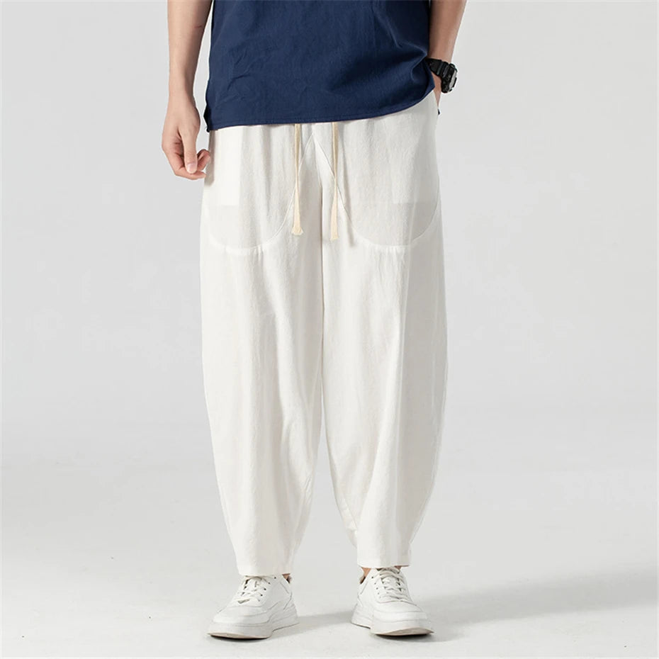 Men's Linen Baggy Pants | Lightweight Breathable Summer Comfort