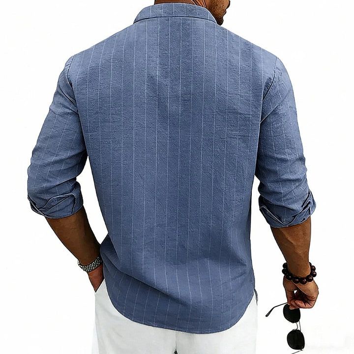 Men's Linen Button-Up Shirt | Lightweight Breathable Spring Essential 1