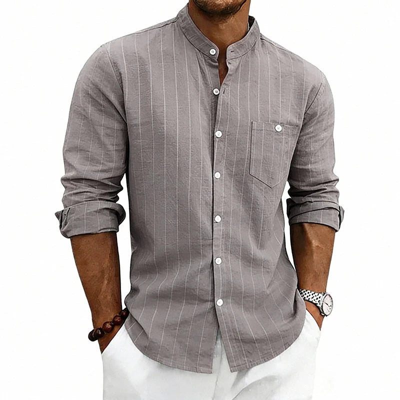Men's Linen Button-Up Shirt | Lightweight Breathable Spring Essential 10