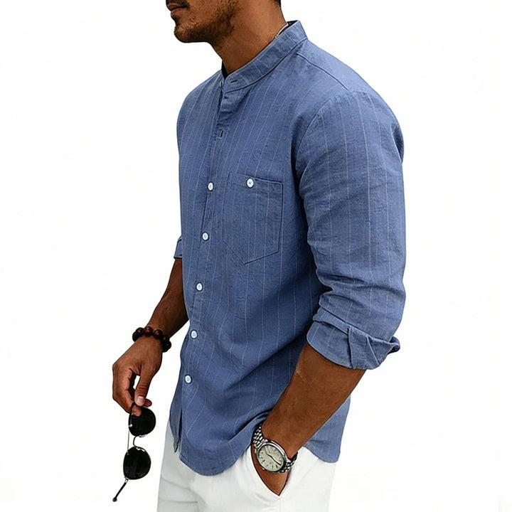 Men's Linen Button-Up Shirt | Lightweight Breathable Spring Essential 3