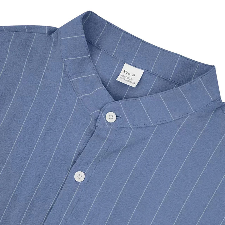 Men's Linen Button-Up Shirt | Lightweight Breathable Spring Essential 5