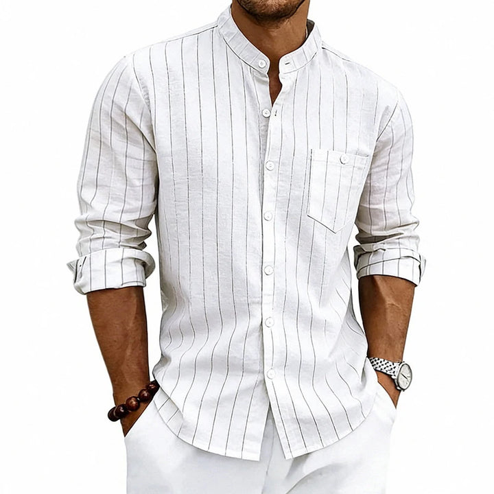 Men's Linen Button-Up Shirt | Lightweight Breathable Spring Essential 6