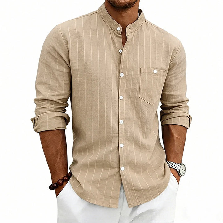 Men's Linen Button-Up Shirt | Lightweight Breathable Spring Essential 7