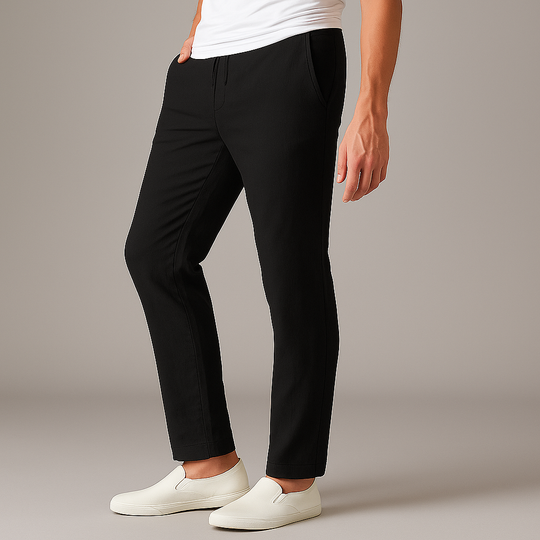 Men's linen casual trousers with breathable drawstring fit
