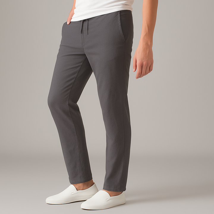 Men's Linen Casual Trousers | Lightweight Breathable Comfort Fit 1