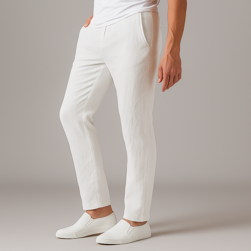Men's Linen Casual Trousers | Lightweight Breathable Comfort Fit 2