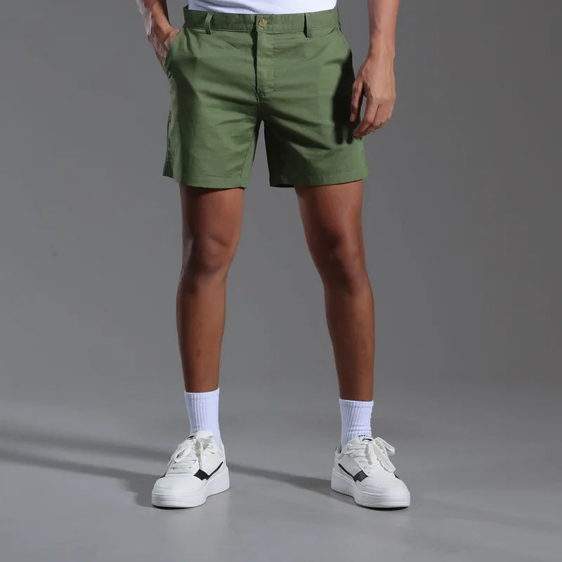 Men's Linen Cotton Blend Shorts | Lightweight Breathable Summer Essential