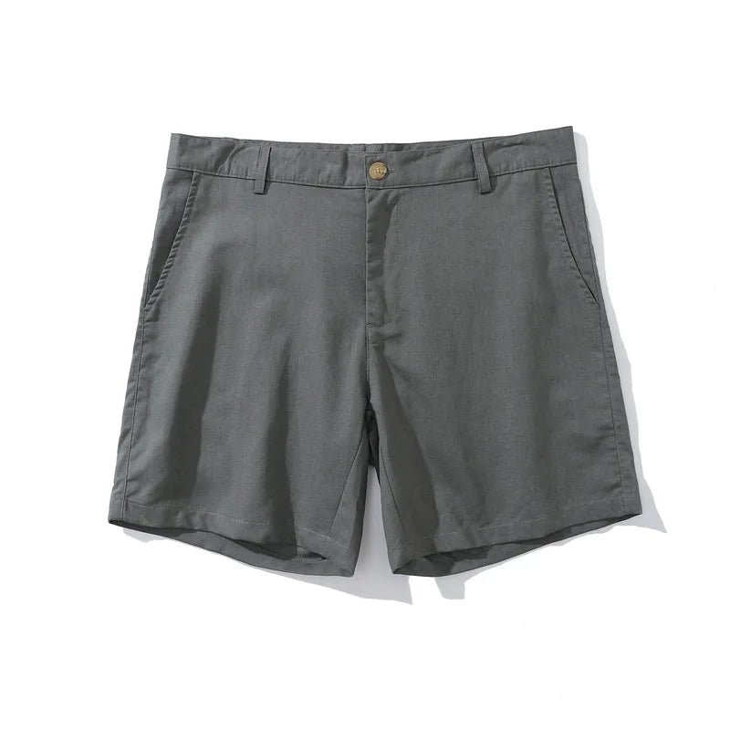 Men's Linen Cotton Blend Shorts | Lightweight Breathable Summer Essential
