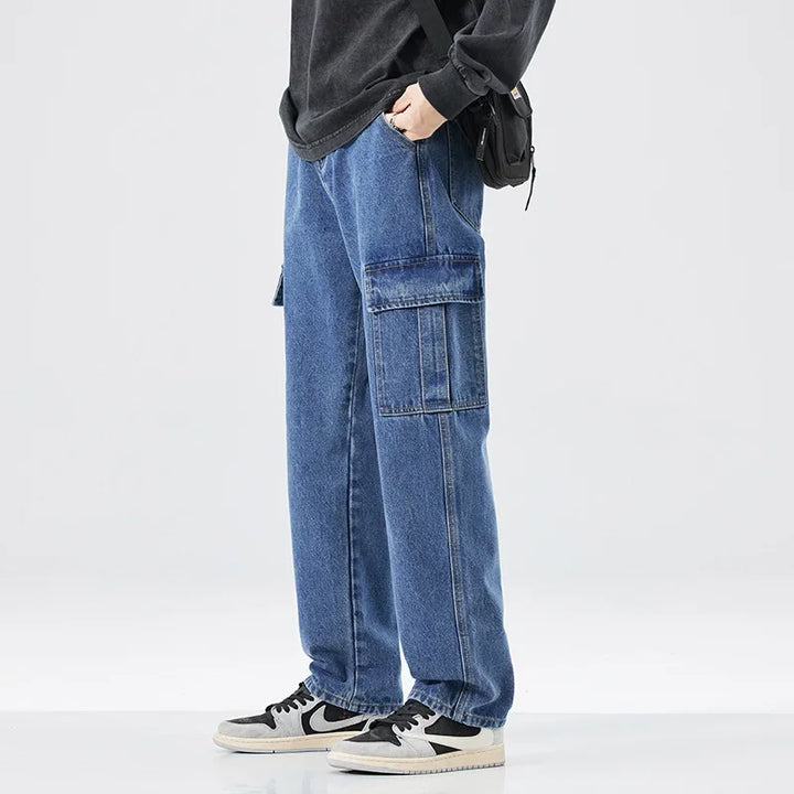 Men's Loose Straight Leg Denim Jeans | Trendy Casual Fashion Pants