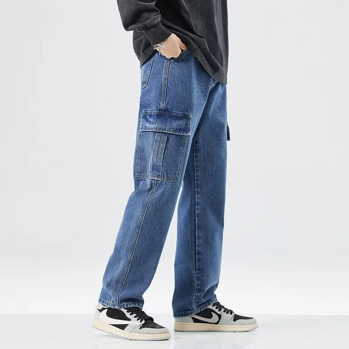 Men's Loose Straight Leg Denim Jeans | Trendy Casual Fashion Pants