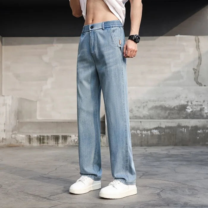 Men's Lyocell Denim Summer Jeans | Elegant Relaxed Everyday Fit 6