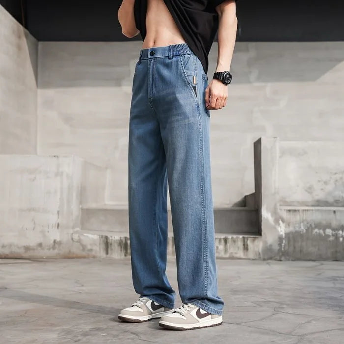 Men's Lyocell Denim Summer Jeans | Elegant Relaxed Everyday Fit 8