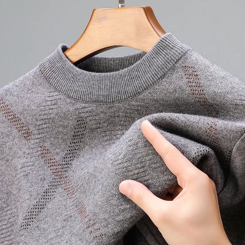 Men's Merino Wool Blend Sweater | Lightweight Cozy Winter Essential 4