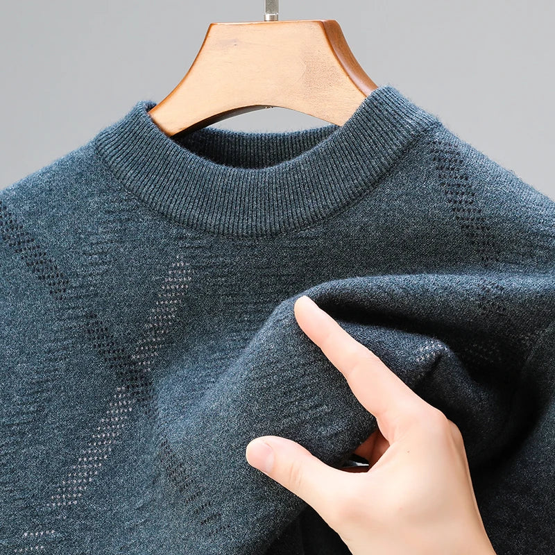 Men's Merino Wool Blend Sweater | Lightweight Cozy Winter Essential 5