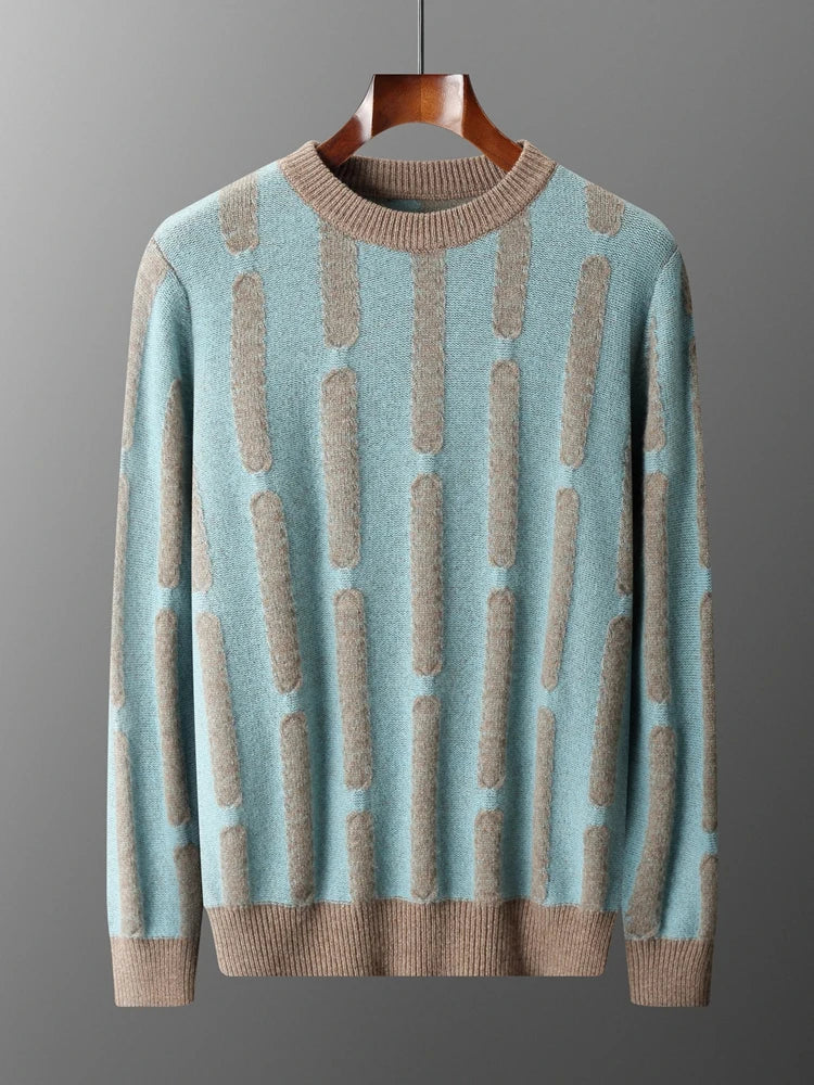 Men's Merino Wool Crewneck Sweater | Lightweight Structured Winter Essential 2
