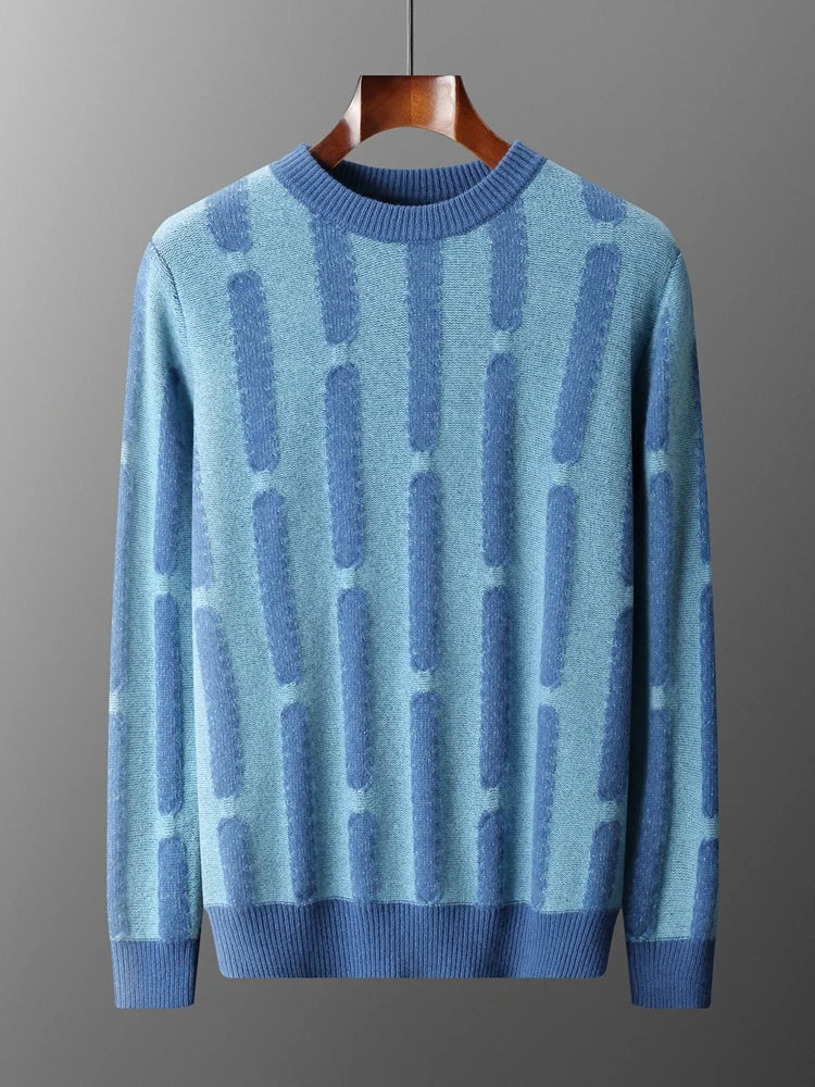 Men's Merino Wool Crewneck Sweater | Lightweight Structured Winter Essential 3
