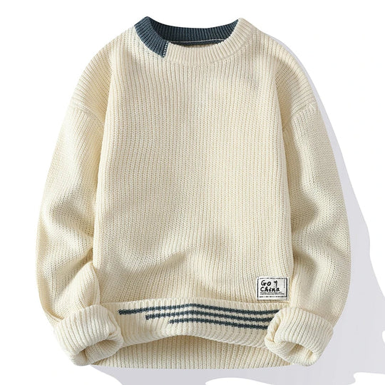 Men's Merino Wool Knit Sweater | Soft Touch Fall-Winter Essential 0