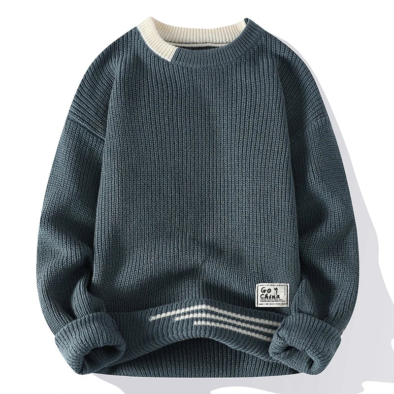 Men's Merino Wool Knit Sweater | Soft Touch Fall-Winter Essential 1