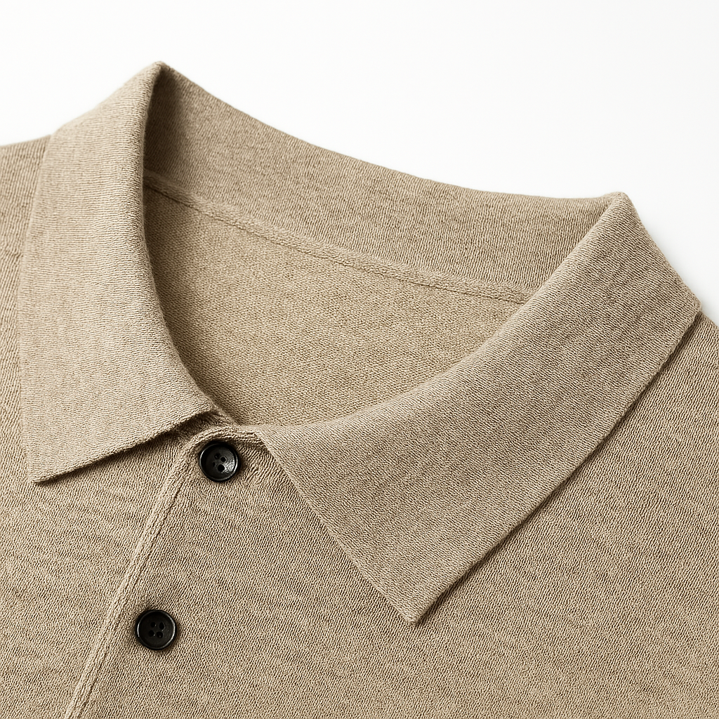 Men's Merino Wool Long Sleeve Polo Shirt | Tailored Soft Comfort Design 2