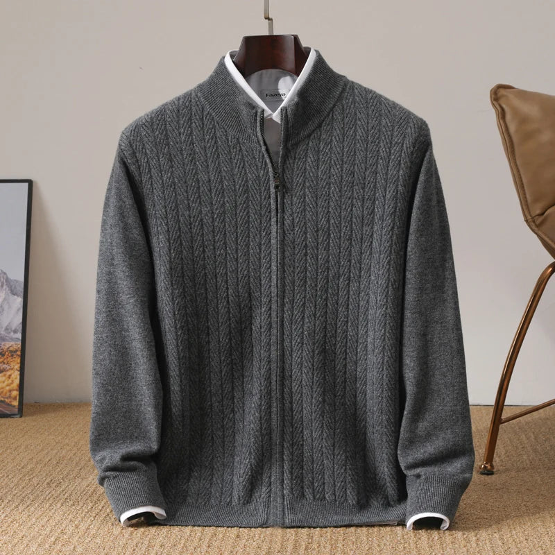 Men's Merino Wool Quarter Zip Sweater | Refined Modern Layering Essential 1