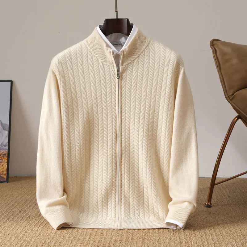 Men's Merino Wool Quarter Zip Sweater | Refined Modern Layering Essential 2