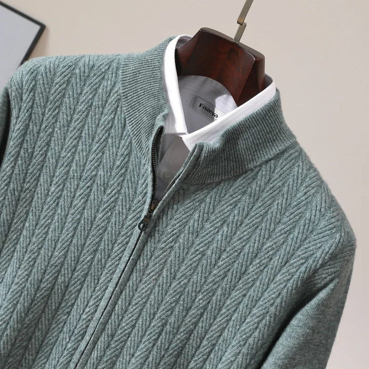 Men's Merino Wool Quarter Zip Sweater | Refined Modern Layering Essential 4