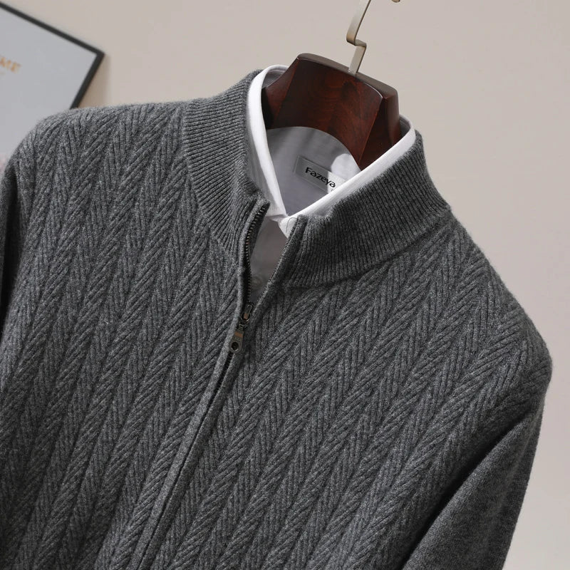 Men's Merino Wool Quarter Zip Sweater | Refined Modern Layering Essential 5