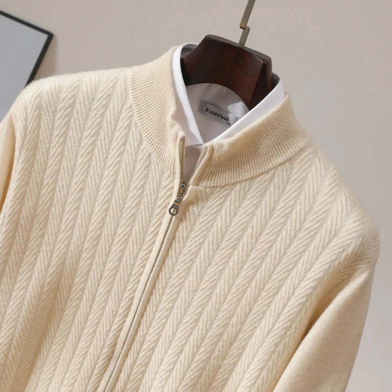 Men's Merino Wool Quarter Zip Sweater | Refined Modern Layering Essential 6