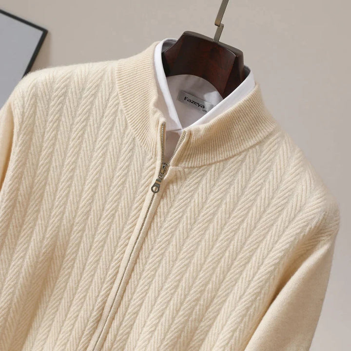 Men's Merino Wool Quarter Zip Sweater | Refined Modern Layering Essential 6