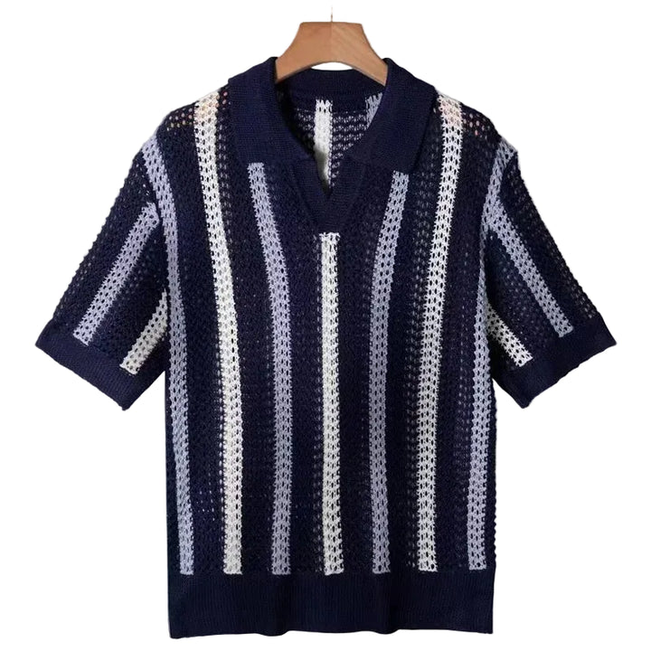 Men's Mesh Knit Polo Shirt | Lightweight Breathable Summer Essential 0