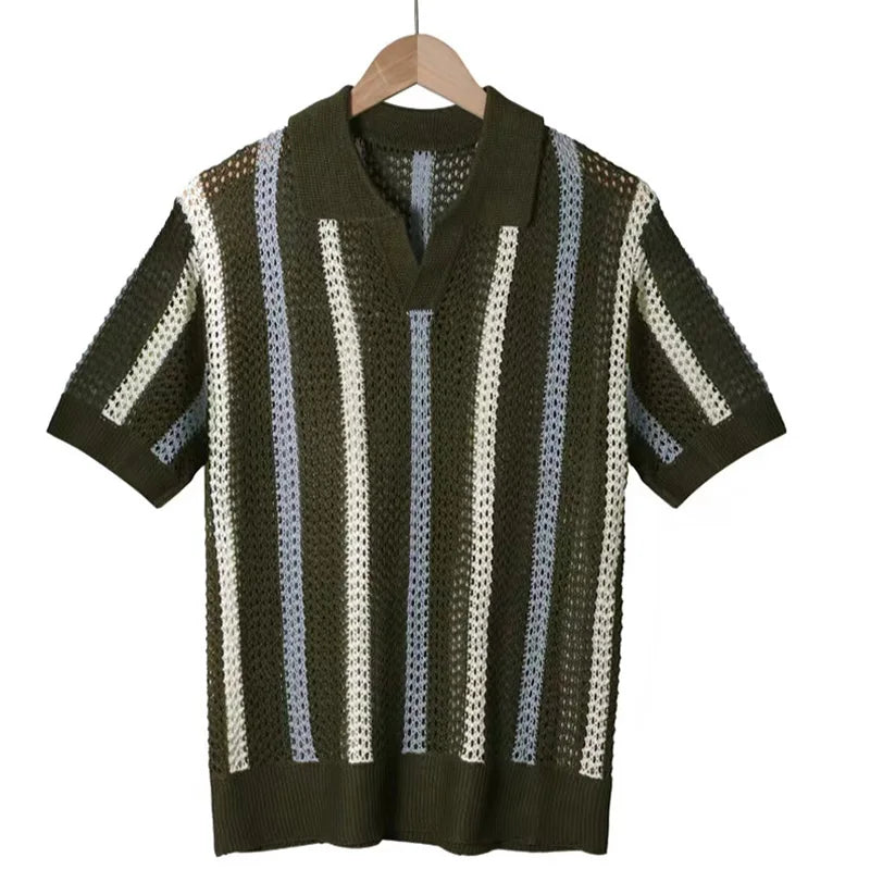 Men's Mesh Knit Polo Shirt | Lightweight Breathable Summer Essential 1