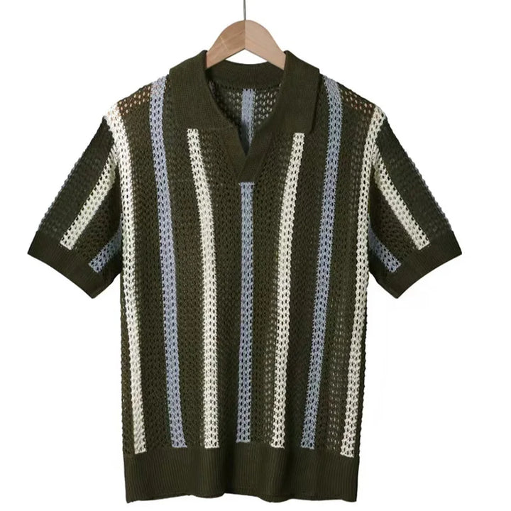 Men's Mesh Knit Polo Shirt | Lightweight Breathable Summer Essential 1