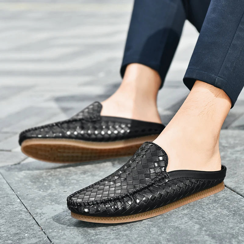 Men's Natural Leather Loafers | Stylish Casual Summer Shoes