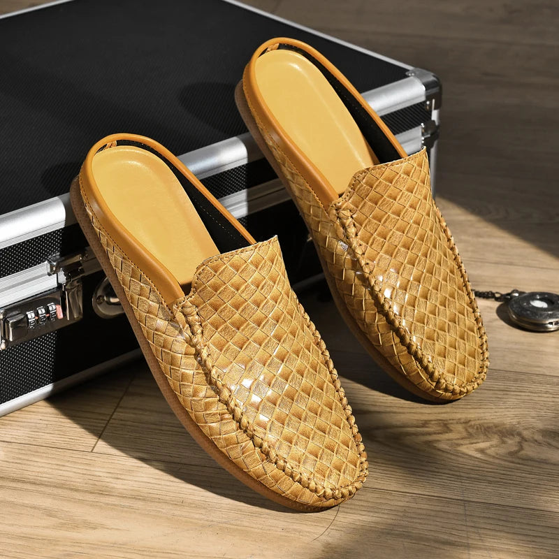 Men's Natural Leather Loafers | Stylish Casual Summer Shoes