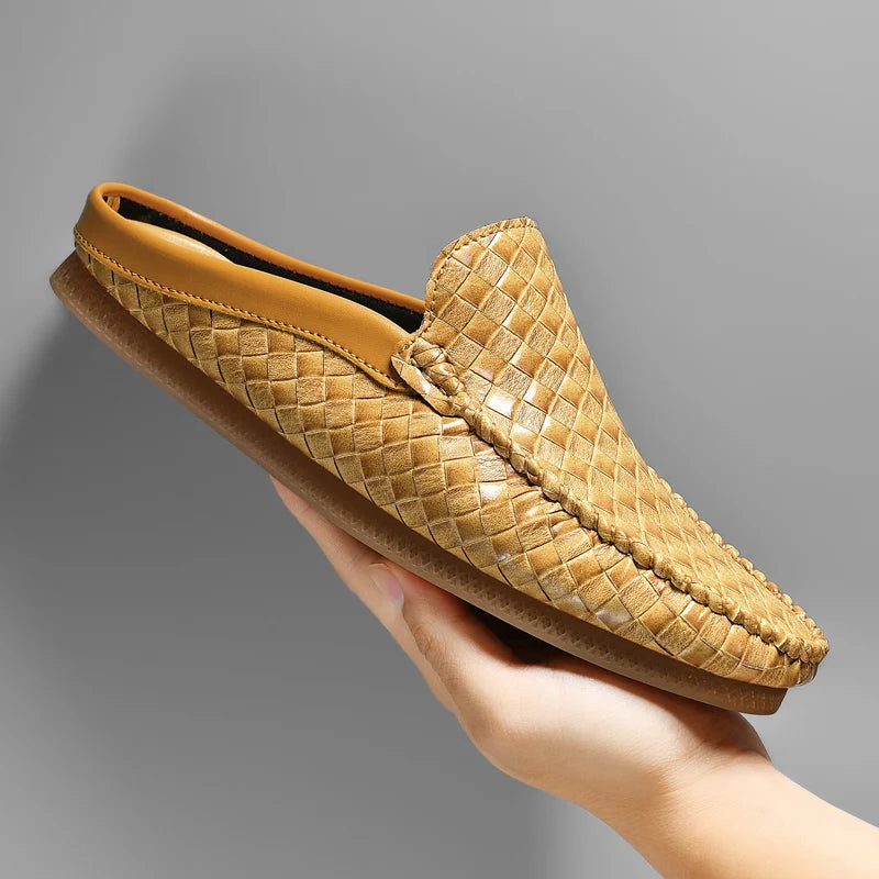 Men's Natural Leather Loafers | Stylish Casual Summer Shoes