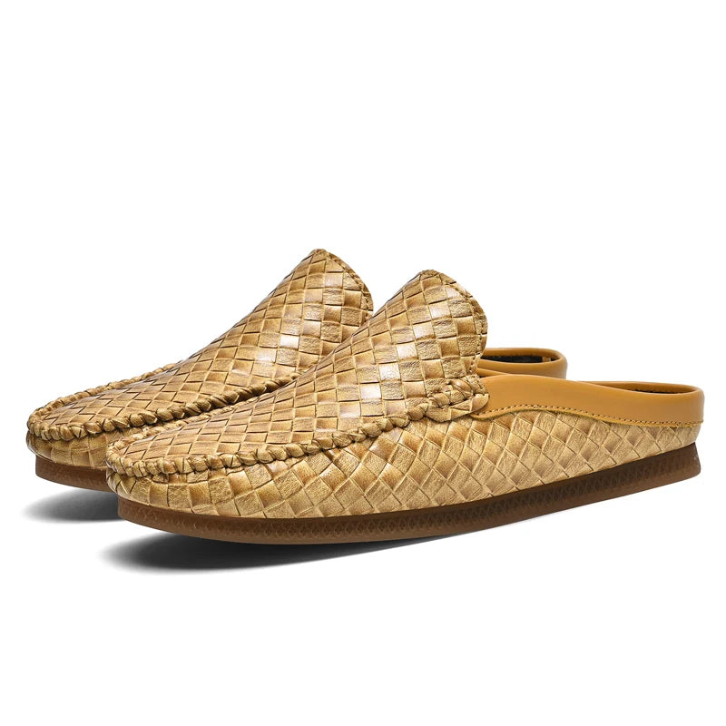 Men's Natural Leather Loafers | Stylish Casual Summer Shoes