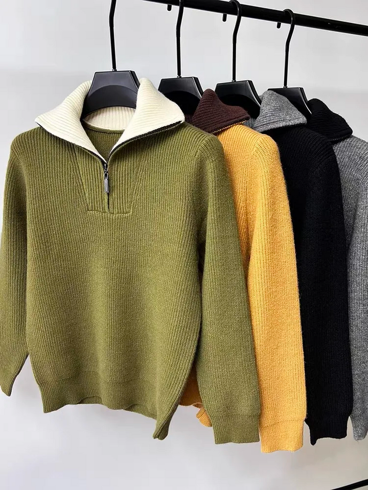 Men's Natural Wool Blend Fleece Jacket | Cozy Structured Layering Essential 1