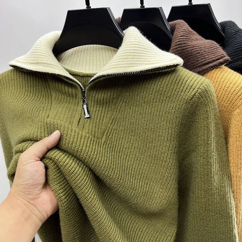 Men's Natural Wool Blend Fleece Jacket | Cozy Structured Layering Essential 4
