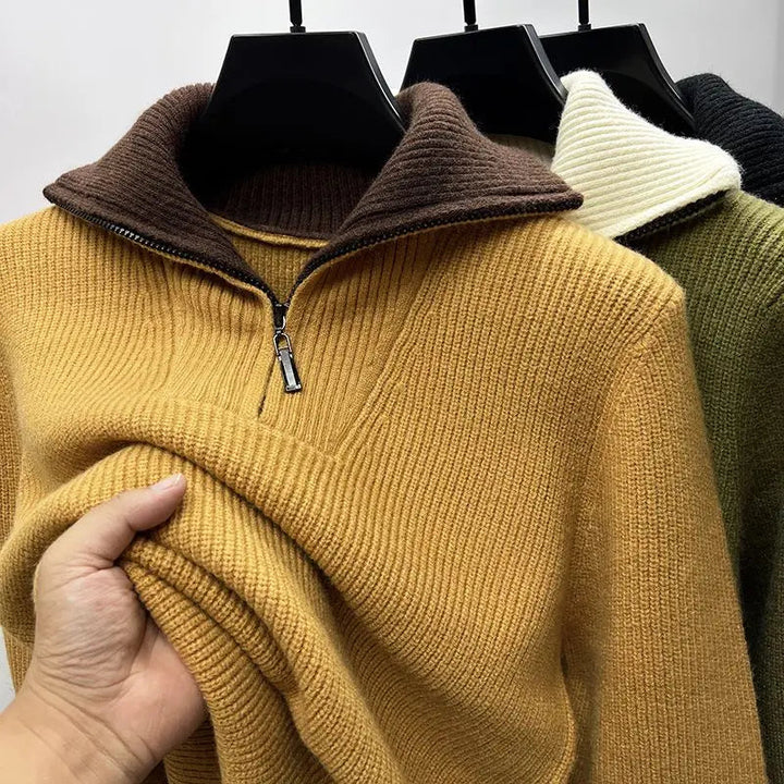Men's Natural Wool Blend Fleece Jacket | Cozy Structured Layering Essential 5