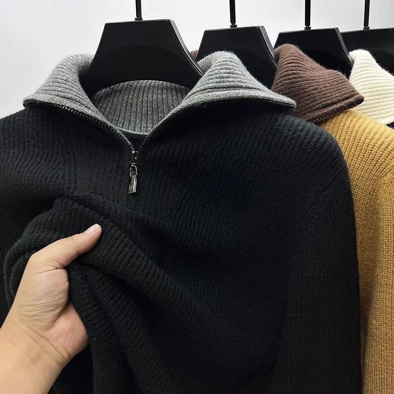 Men's Natural Wool Blend Fleece Jacket | Cozy Structured Layering Essential 6