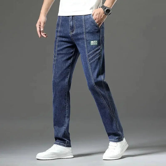 Men's organic cotton vintage jeans with relaxed stretch fit