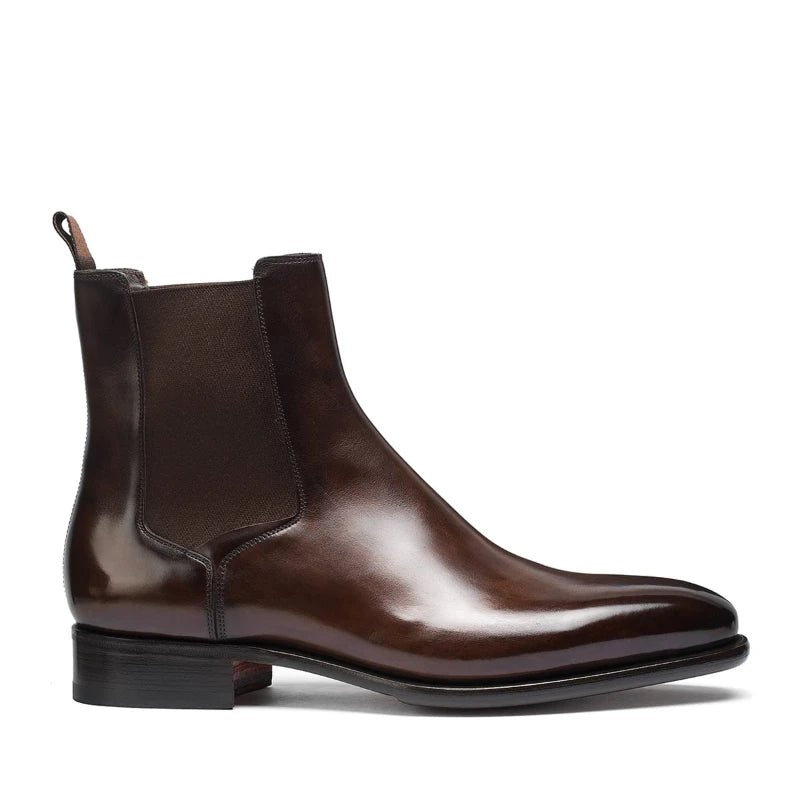 Men's PU Brown Chelsea Boots | Tailored Classic Ankle Style 2