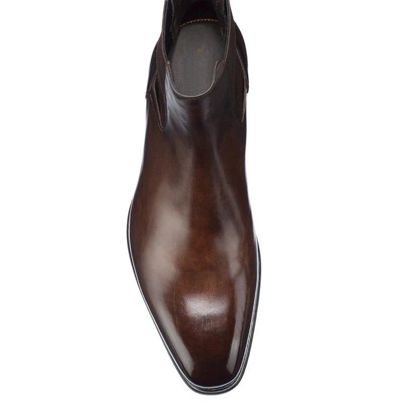 Men's PU Brown Chelsea Boots | Tailored Classic Ankle Style 3