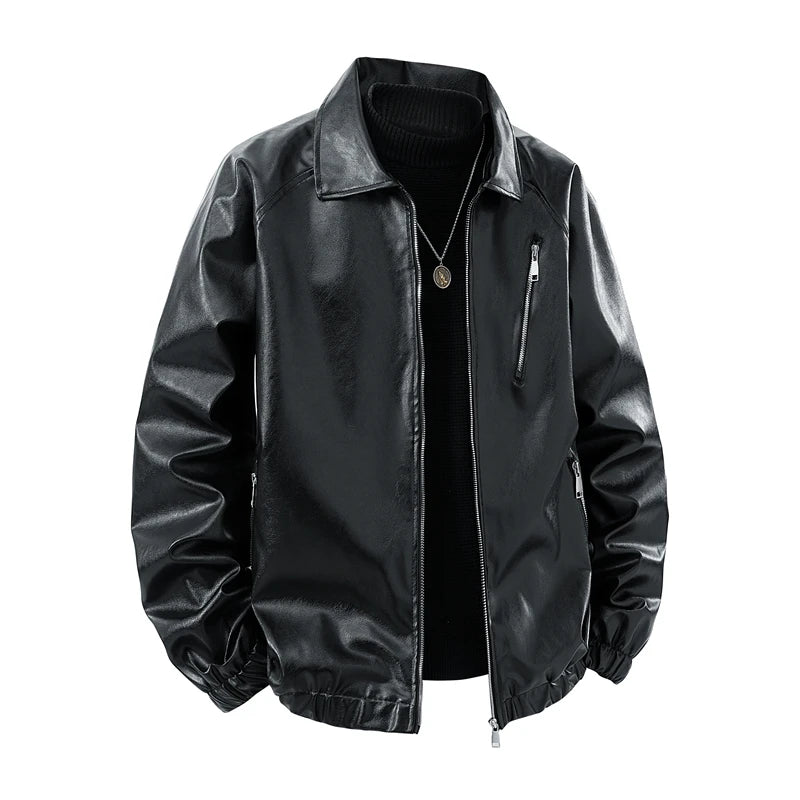 Men's PU Leather Casual Jacket | Stylish Retro Windproof Design 1
